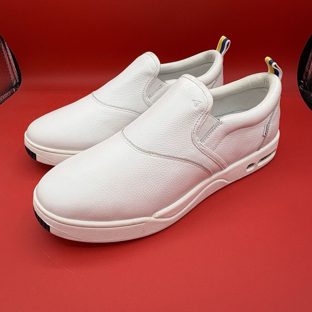 AXION Pallas O.G. White Leather Mens Slip-On Limited Edition Shoes Size 12